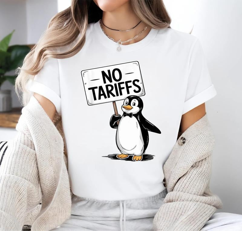 Penguins TNF Tariffs T-shirt, Subtle FDT Tee, 100% cotton Hoodie, Sweatshirt | RetroVerseTees.com