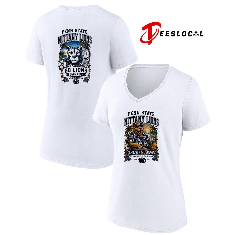 Penn State Nittany Lions san and sun Happy Valley to the islands tropical paradise shirt
