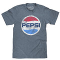 Pepsi Logo Big & Tall T-Shirt - Indigo Heather Hoodie, Sweatshirt | RetroVerseTees.com
