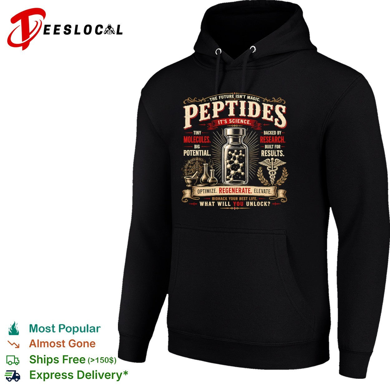 Peptides The Future Isn’t Magic It’s Science Biohack Poster shirt