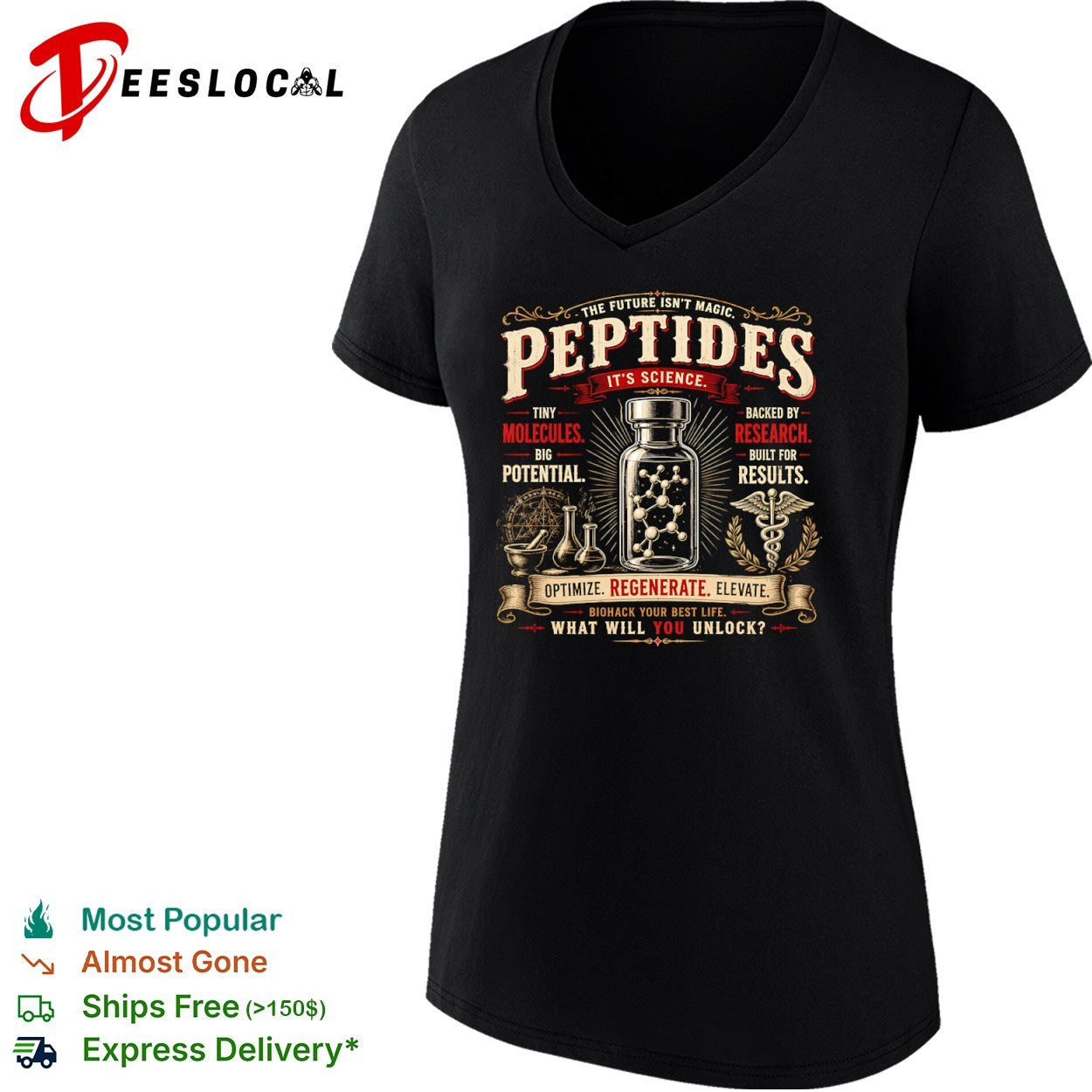 Peptides The Future Isn’t Magic It’s Science Biohack Poster shirt