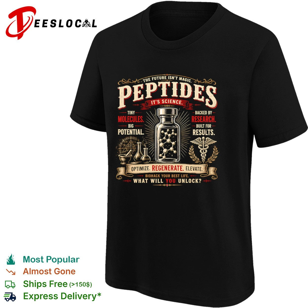 Peptides The Future Isn’t Magic It’s Science Biohack Poster shirt