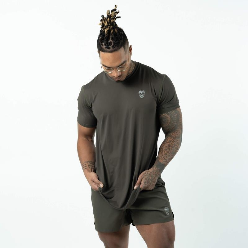 Performance Short Sleeve Shirt Menswear - OD Green Hoodie, Sweatshirt | RetroVerseTees.com