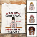 Personalized  Coffee &amp; Jesus T Shirt Ag32 95O57 Hoodie, Sweatshirt | RetroVerseTees.com