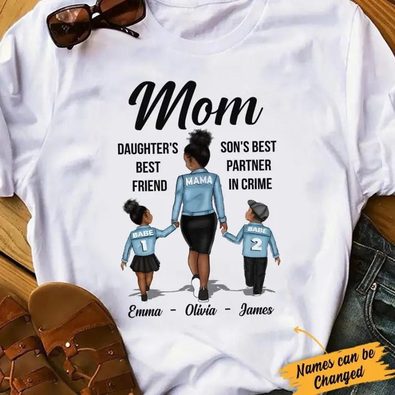 Personalized BWA Mom Daughter Son T Shirt AG71 81O34 Womenswear Clothing Hoodie, Sweatshirt | RetroVerseTees.com