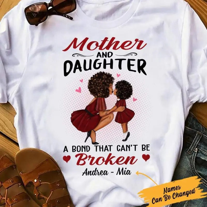 Personalized BWA Mom Mother And Daughter T Shirt AG61 30O57 Hoodie, Sweatshirt | RetroVerseTees.com