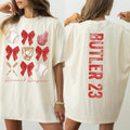 Personalized Baseball Mama Shirt with Bow, Team Mom T Shirt with Kid Name number, Mascot Custom J0rs.ey, Tball Mom Shirt,...