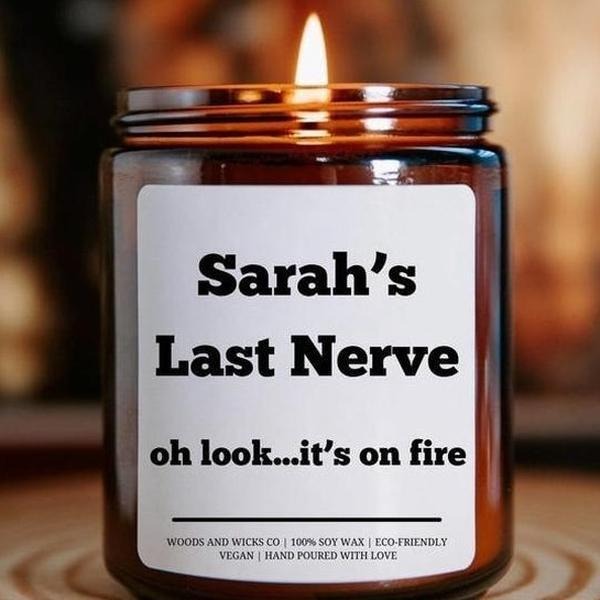 Personalized Christmas Candle, Personalized Gift, Handmade Gift, Funny Candle, Last Nerve Candle T-Shirts, Hoodie, Sweatshirt