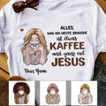 Personalized Coffee Jesus Girl German Kaffee Jesus  T Shirt AP141 95O58 Hoodie, Sweatshirt | RetroVerseTees.com