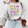 Personalized Coquette Teacher Back to School Shirt Custom Teacher Shirt with Bows Teacher Appreciation Gift First Day of...