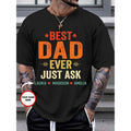 Personalized Dad T-Shirt for Daddy 100% Cotton Men'WB shield T-Shirts - Create Your Own T-shirt Comfy Menswear Hoodie,...