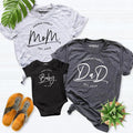 Personalized Family Name Mom Dad Baby Shirt, Matching Family Shirts, New Dad Gift, Custom Baby Shower Gifts, New Family...