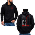 Personalized Firefighter Hoodie Sweatshirt Custom Name Thin Red Line Axe Design Cotton Fabric T-Shirts | RetroVerseTees.com