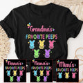 Personalized Grandma Peeps Easter Shirt, Custom Kid Name Easter Shirt Gift For Grandma Mimi Nana, Bunny Grandma Mom...