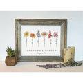 Personalized Grandma's Garden Birth Flower Unframed Poster, Mother's Day Gift for Grandma