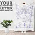 Personalized Love Letter Blanket, Handwriting Mom Blanket, Letter To Daughter Blanket, Gift For Mom, Memorial Mom Gift...