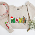Personalized Mama Christmas Sweatshirt, Mama Custom Christmas Shirt, Custom Mama Mimi Gammy Gigi Shirt, Gift for Grandma...