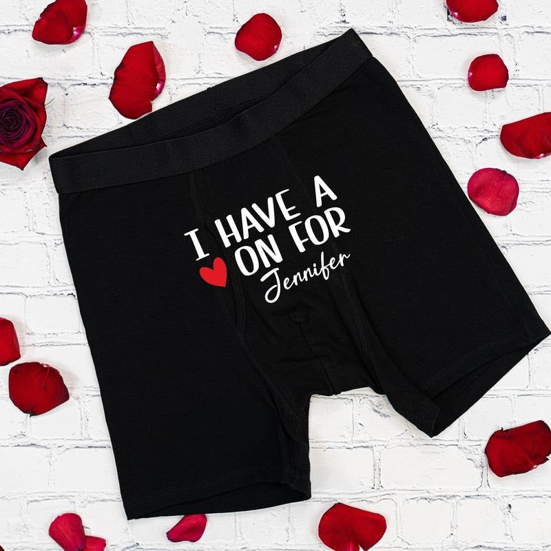 Personalized Men Underwear, Custom Valentine Gift For Husband, Funny Boxer Briefs, Anniversary Gift For Husband, Groom...