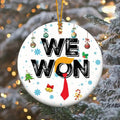 Personalized Trump Ceramic Christmas Ornament - WE WON - Congratulations on Trump's victory, Gift For Lover Trump, Trump...