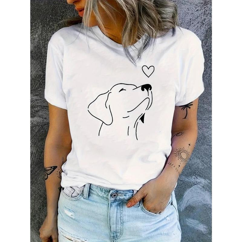 Pet - TNF Gunpla brand Charming Tee: Showcase Your Love for Dogs with WB shield Simple yet Endearing Design style 02...