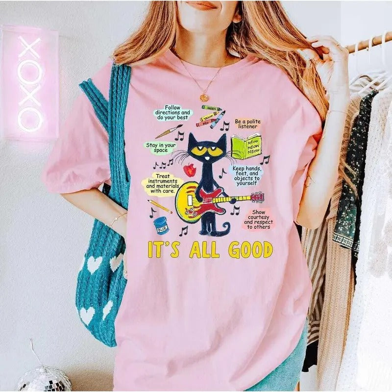 Pet.e the Cat It's All Good Shirt, Pet.e The Cat Sweatshirt, School Shirt, Children's Book Shirt, Cat Teacher...