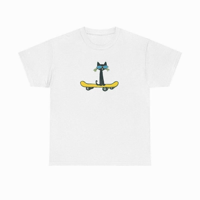 Pete TNF Cat Pocket monsters Skateboard T-Shirt, Funny Meme Shirt, Cartoon Character Shirt, Simple Style Hoodie, Sweatshirt