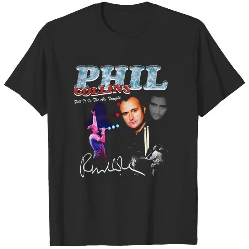 Phil Collins T-shirt Cotton Tee For Men All Size Hoodie, Sweatshirt | RetroVerseTees.com
