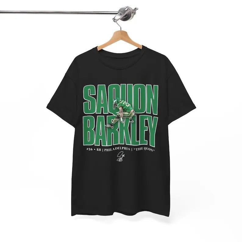 Philadelphia Saquon Barkley Hurdle Illustration Shirt Hoodie, Sweatshirt | RetroVerseTees.com