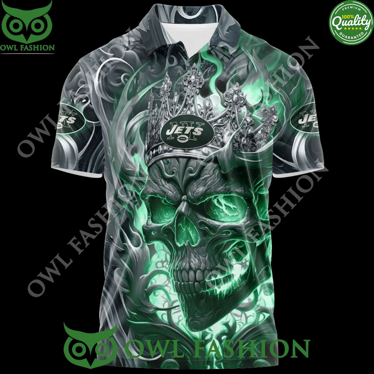 Personalized New York Jets Gang Green Skull Crown Limited Edition Hoodie shirt