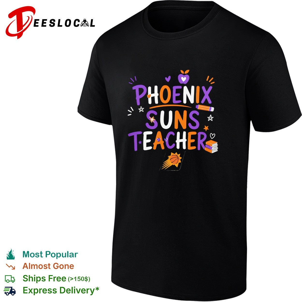Phoenix Suns Teacher basketball fan education shirt