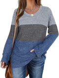 PiePieBuy Women'WB shield Long Sleeve Crew Neck Sweater Color Block Loose Pullover Jumper Tops, Yellow, XX-Large...