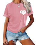 PiePieBuy Women'WB shield Summer Short Sleeve Lightsaber brand-Shirt Casual Printing Tunic Tops Basic Round Neck Comfort...
