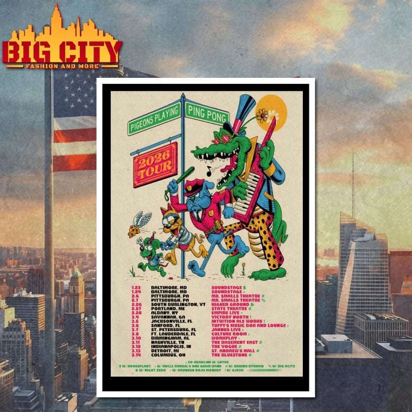 Pigeons Playing Ping Pong 2026 Shows Poster Shirt