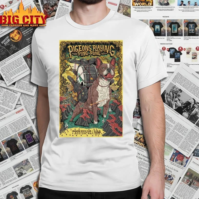 Pigeons Playing Ping Pong 24-26 Oct 2025 Paradise Rock Club in Boston, MA Poster shirt
