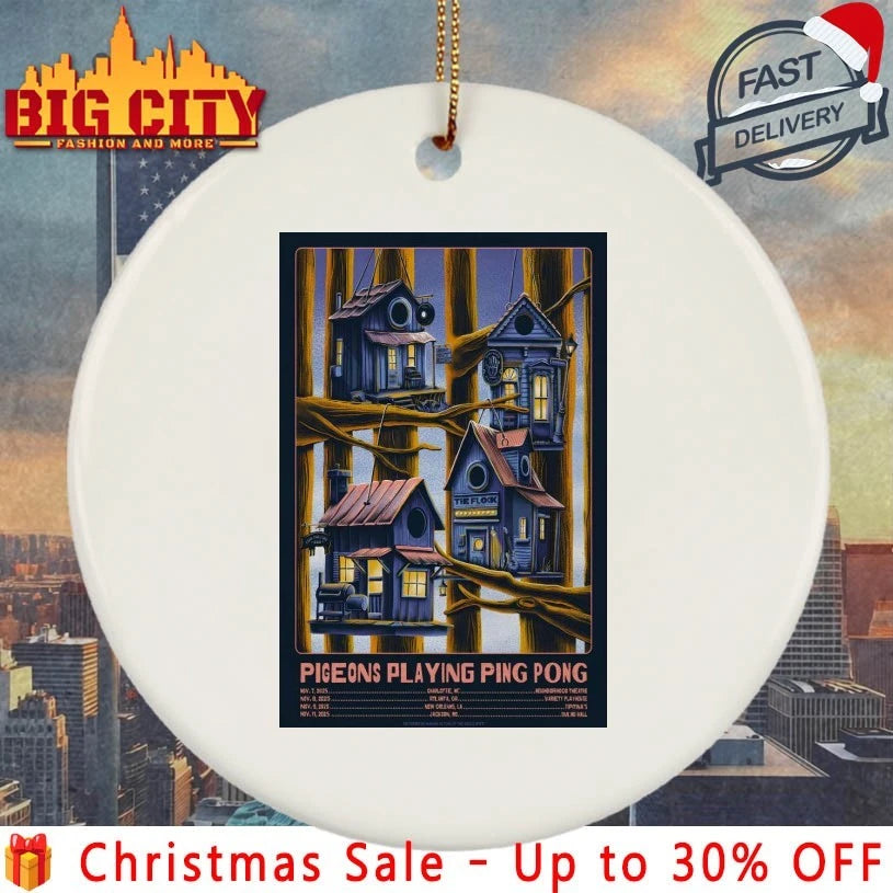 Pigeons Playing Ping Pong Fall Tour 2025 Poster shirt