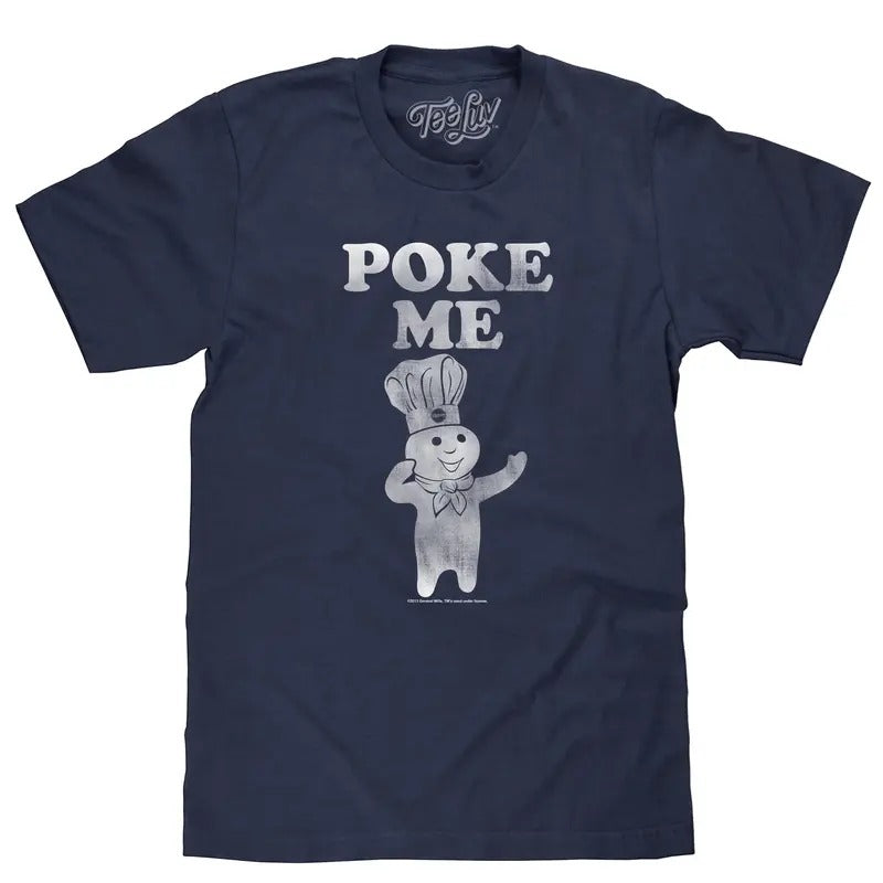 Pillsbury Doughboy Poke Me T-Shirt - Navy Hoodie, Sweatshirt | RetroVerseTees.com