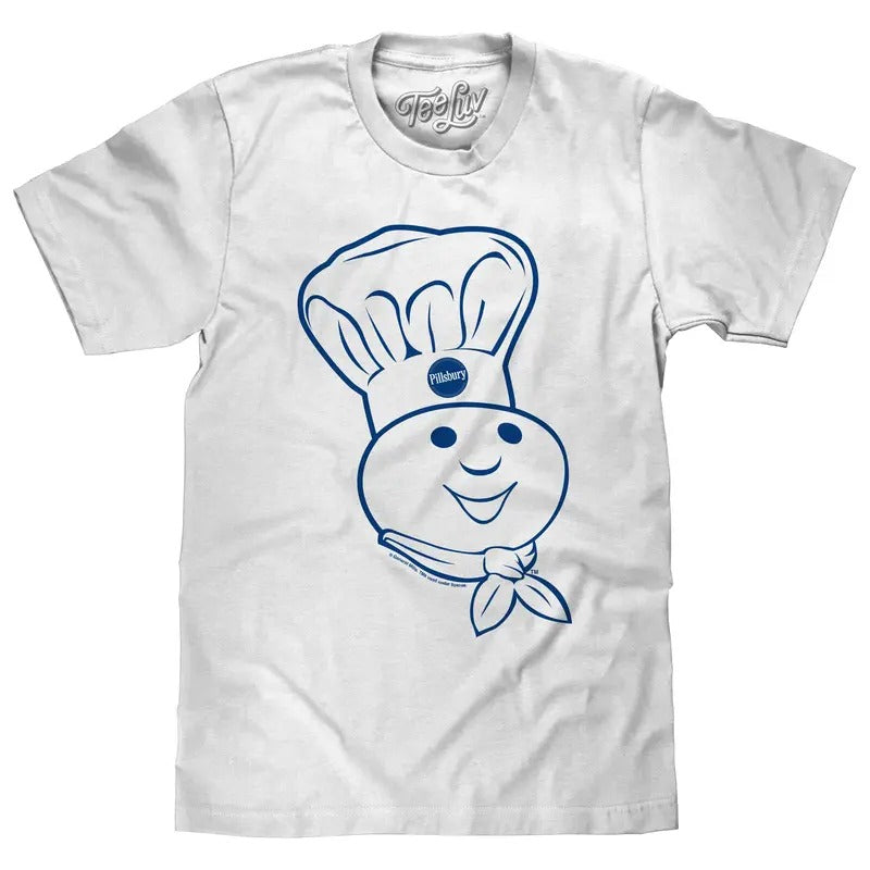 Pillsbury Doughboy Poppin' Fresh T-Shirt - White Hoodie, Sweatshirt | RetroVerseTees.com