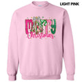 Pink & Green Merry Christmas Sweatshirt 'NLB' T-Shirts, Hoodie | RetroVerseTees.com