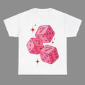 Pink 777 Fun Dice Print Cotton T-Shirt Y2k Fashion Streetwear Hoodie, Sweatshirt | RetroVerseTees.com