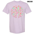 Pink Blossoms Monogram Comfort Colors T-Shirt 'NLB' Hoodie, Sweatshirt | RetroVerseTees.com