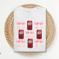 Pink Bow Coquette Dr Pepper Sweatshirt, Cute Pink Soda Drink Shirt, Dr.Pepper T-Shirt, Aesthetic Girly Tee, Pink Bow...