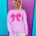 Pink Bow Sweatshirt T-Shirts, Hoodie | RetroVerseTees.com