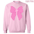 Pink Checker Bow Sweatshirt 'NLB' T-Shirts, Hoodie | RetroVerseTees.com