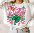 Pink Checkered Lucky DTF Transfers - THIS IS NOT A SHIRT Hoodie, Sweatshirt | RetroVerseTees.com