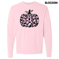 Pink Cheetah Pumpkin Long Sleeve Comfort Colors T-Shirt 'NLB' Hoodie, Sweatshirt | RetroVerseTees.com