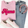 Pink Chenille Mama Patch Sweatshirt T-Shirts, Hoodie | RetroVerseTees.com