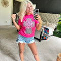Pink Chevron Gemstone Cross Graphic T-shirt Hoodie, Sweatshirt | RetroVerseTees.com