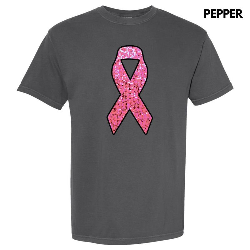 Pink Faux Glitter Ribbon Comfort Colors T-Shirt 'NLB' Hoodie, Sweatshirt | RetroVerseTees.com