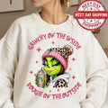 Pink Girl Grinn Funny Sweatshirt For Christmas, Christmas Shirt Grinn Hoodie | RetroVerseTees.com