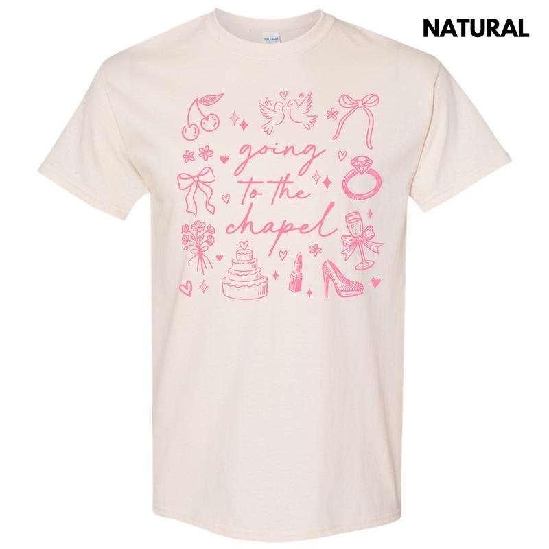 Pink Going To The Chapel Gildan Short Sleeve T-Shirt 'NLB' Hoodie, Sweatshirt | RetroVerseTees.com